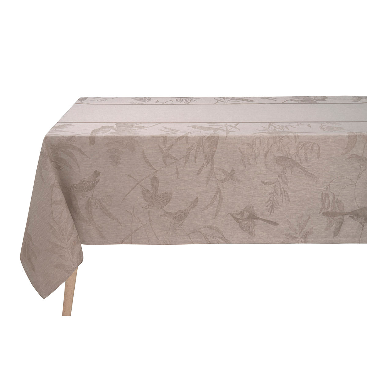 Le Jacquard Français Volière Table Cloth - Solaire (Beige)