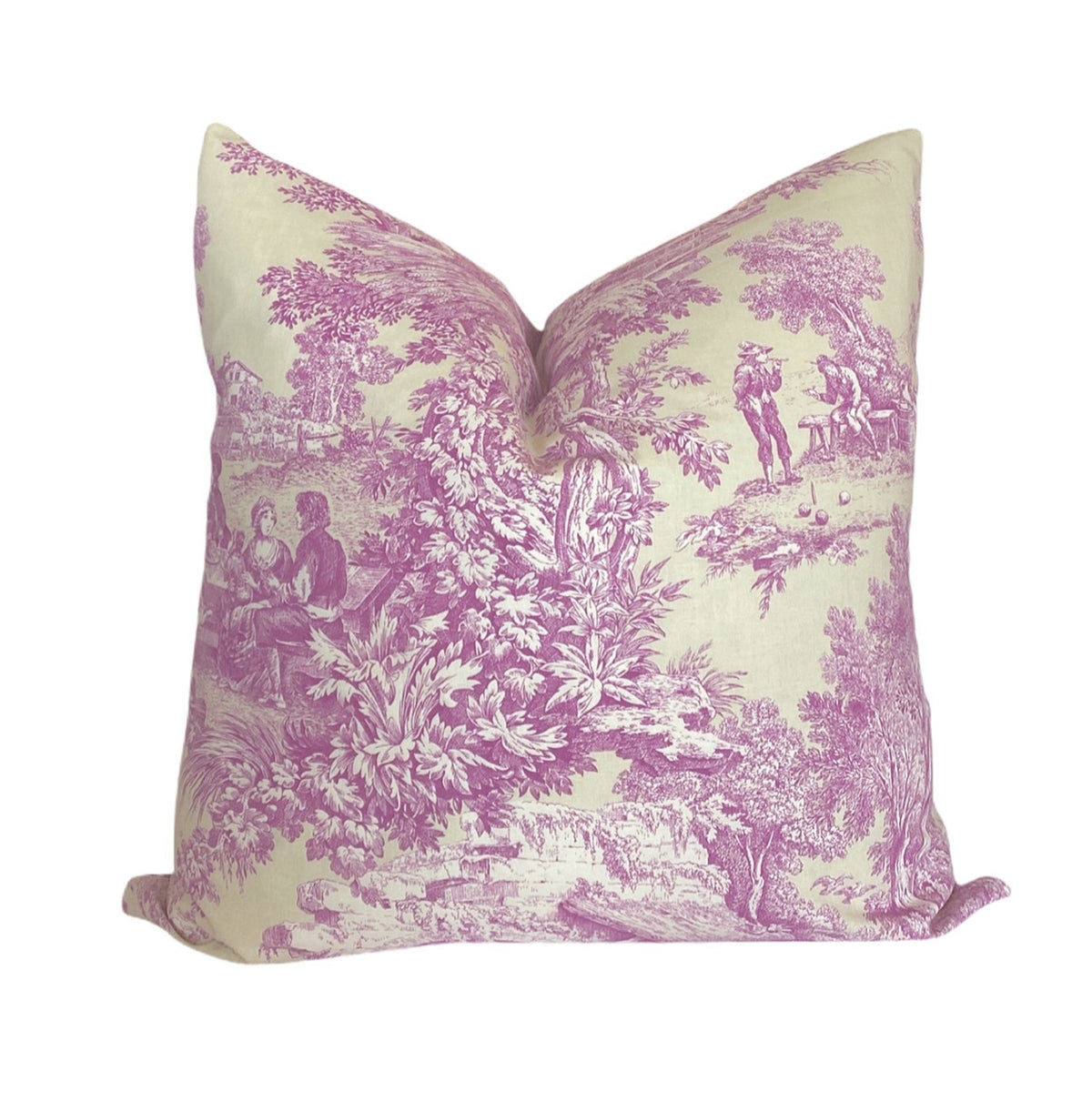 Orchid Toile Pillow Covers - a Pair