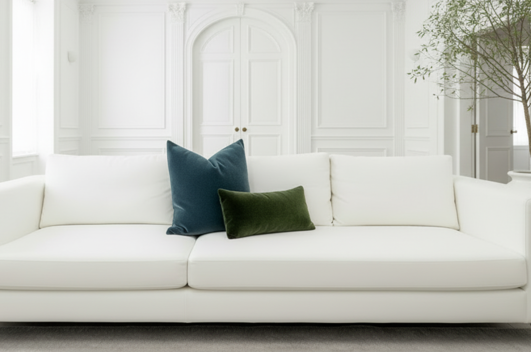 Mohair Pillow Cover in Pacific