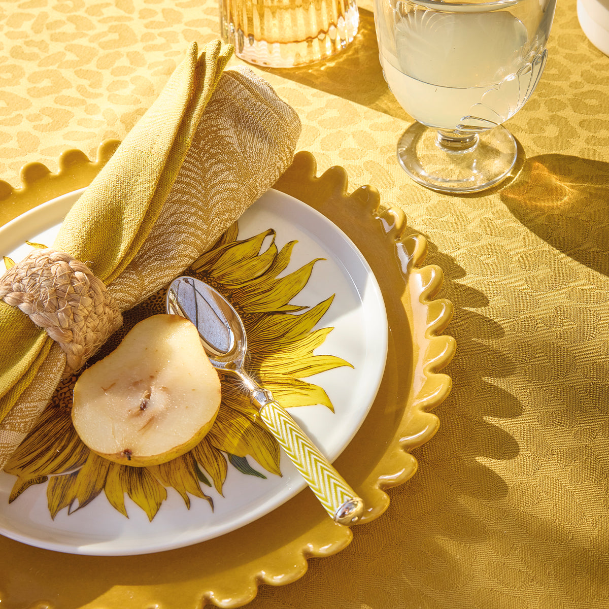 Le Jacquard Français Sinharâja Napkins - Fauve (Yellow)