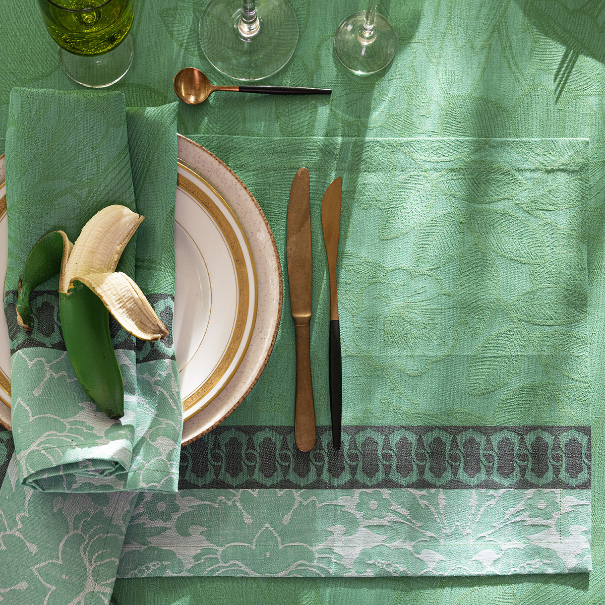 Le Jacquard Français Escapade Tropicale Placemats - Caméléon (Green)