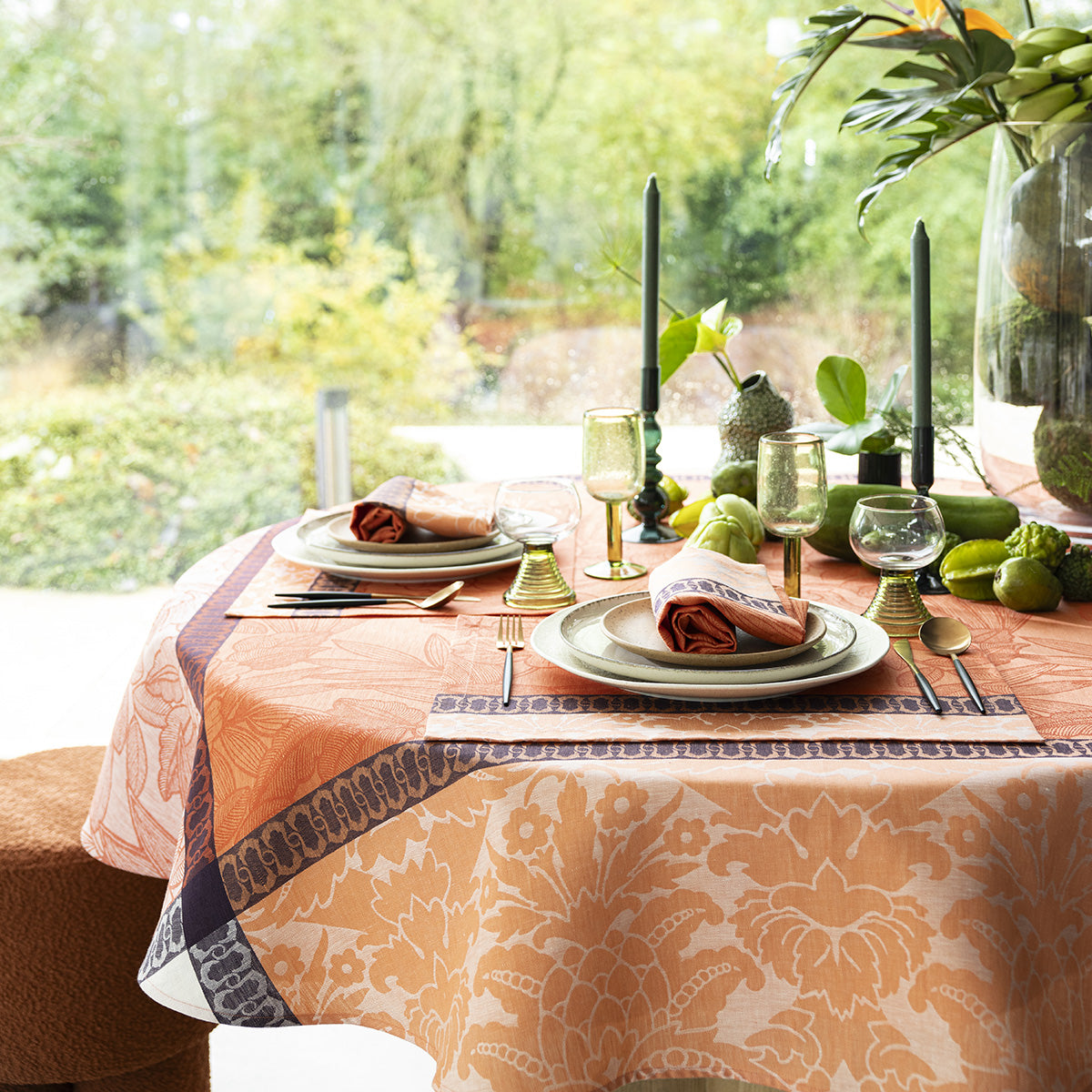 Le Jacquard Français Escapade Tropicale Placemats - Goyave (Orange)