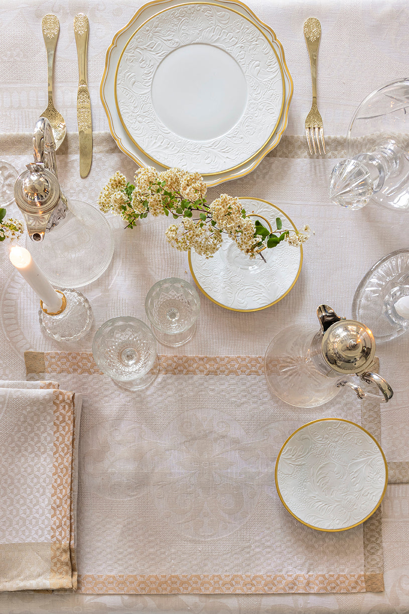 Le Jacquard Français Évasion Céleste Collection - Travertin (Beige)