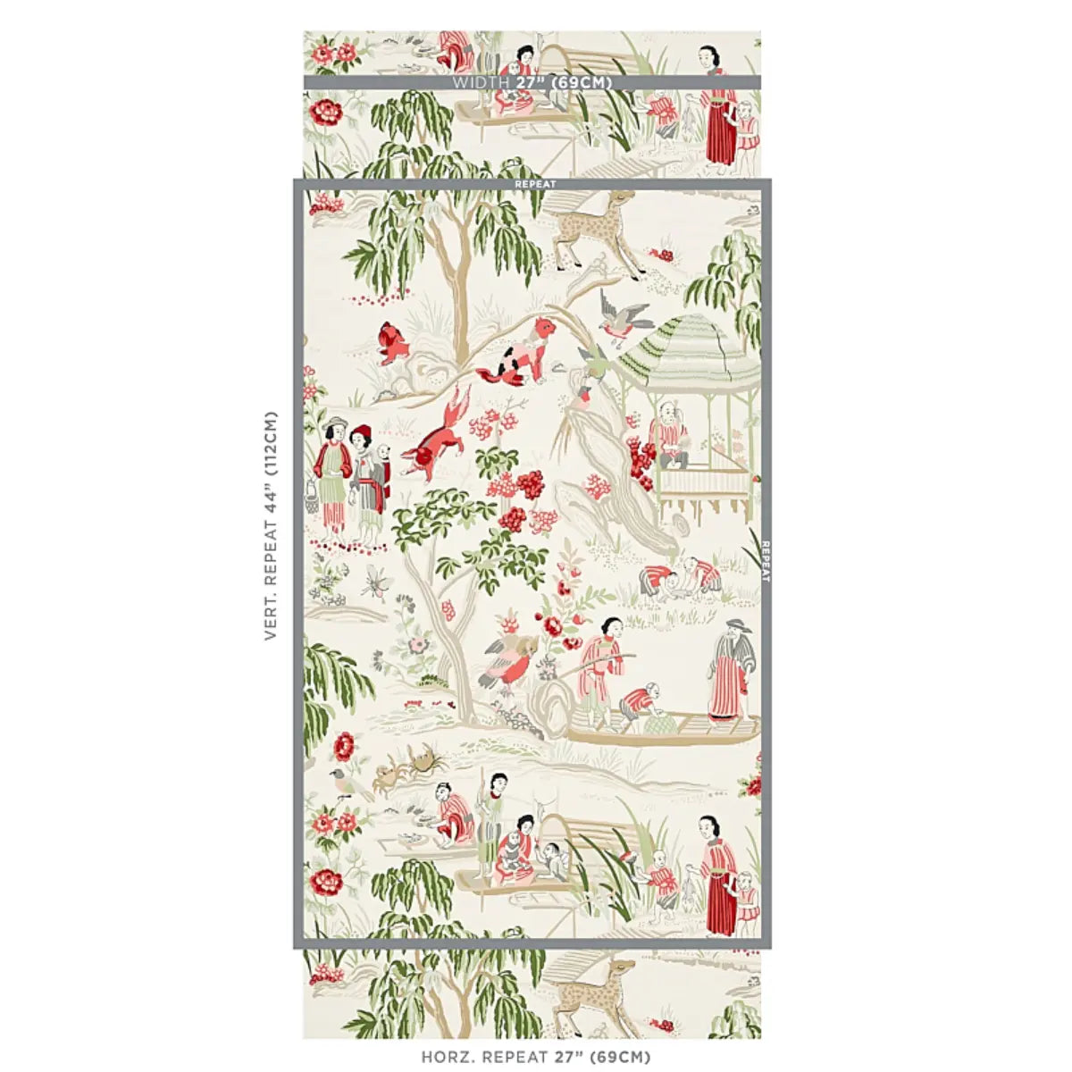 Schumacher Yangtze River Wallpaper - Ivory