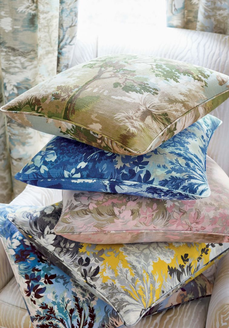 Thibaut Lincoln Toile Fabric - Blush