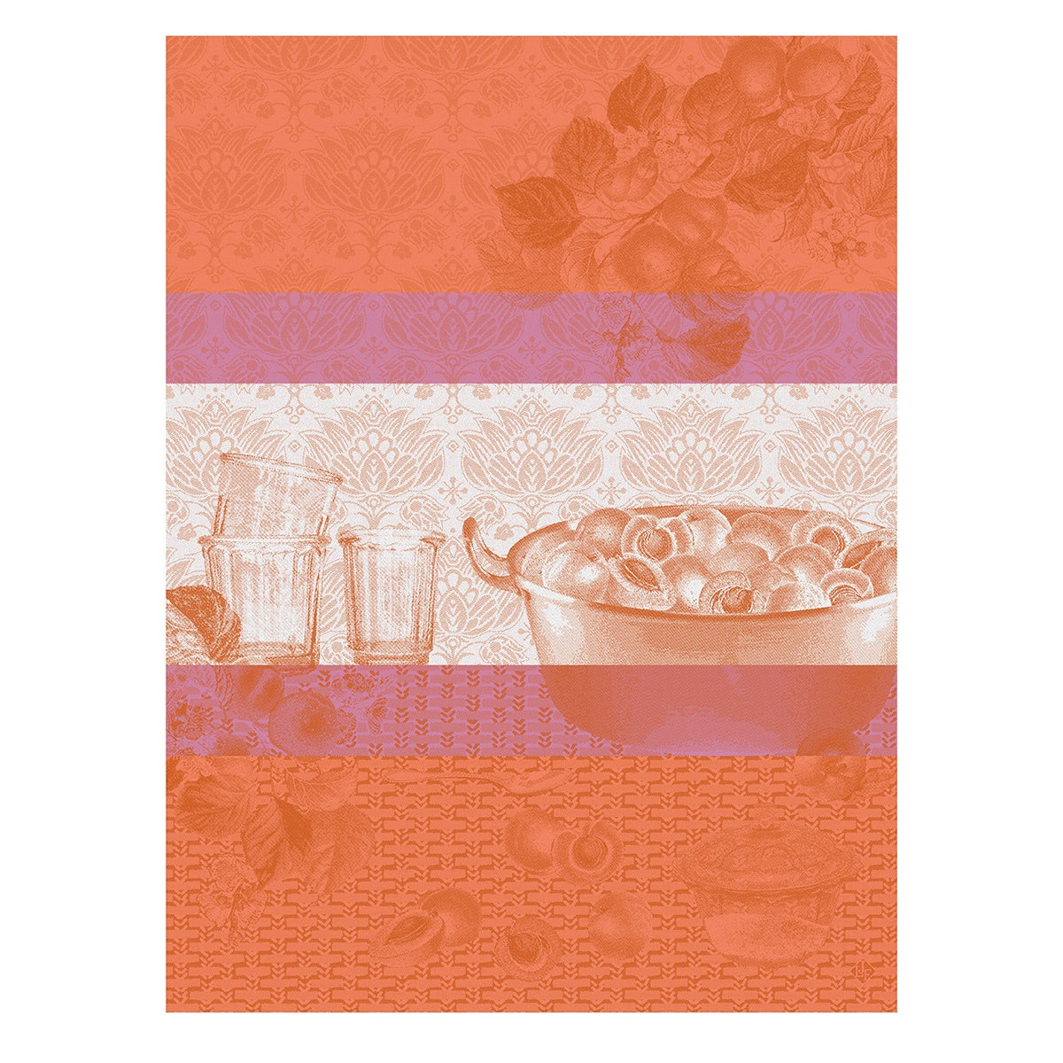 Confitures Tea Towel - Abricots (Orange)
