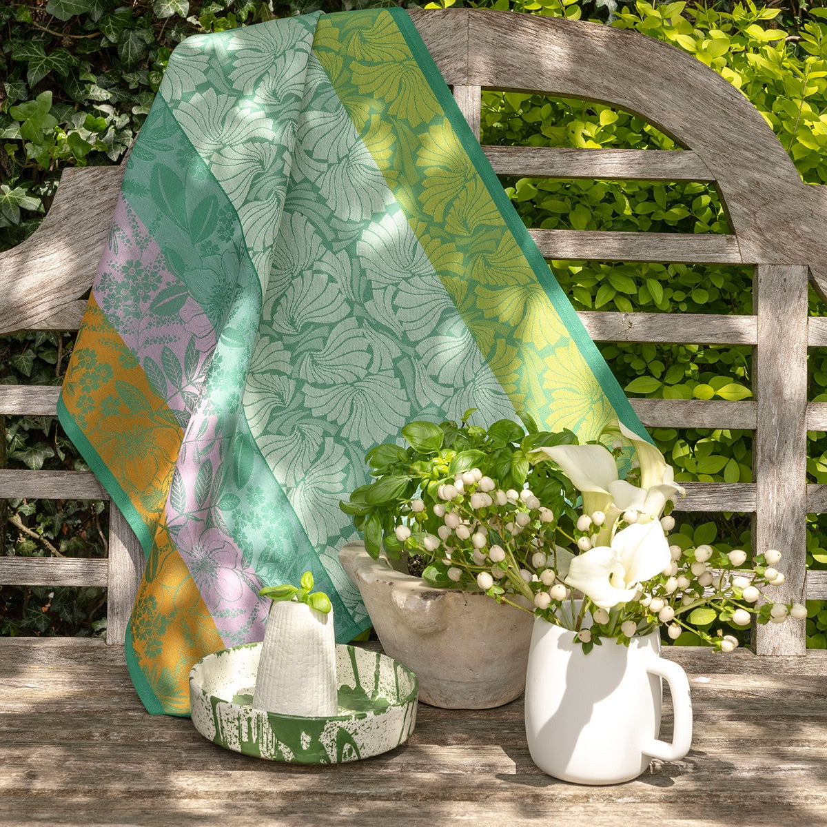 Cottage Tea Towel - Jardin (Green)