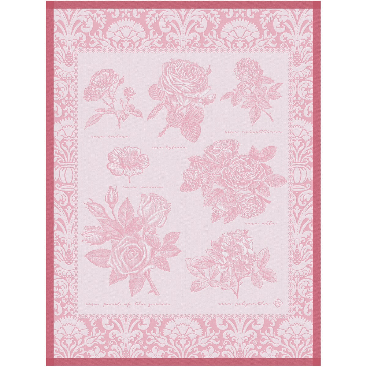 Jardin Des Roses Tea Towel - Pink