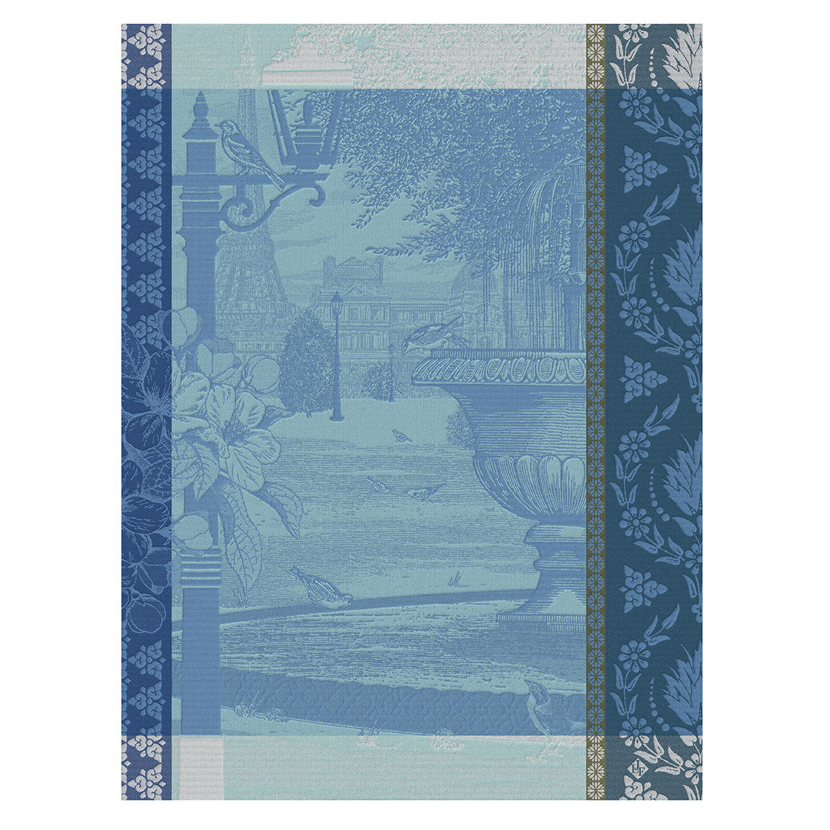 Jardin Parisien Tea Towel - Fontaine (Blue)