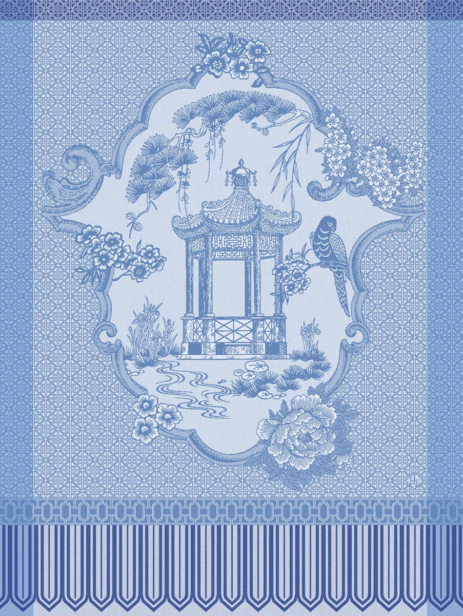 Promenade Impériale Tea Towel - Lapis (Blue)