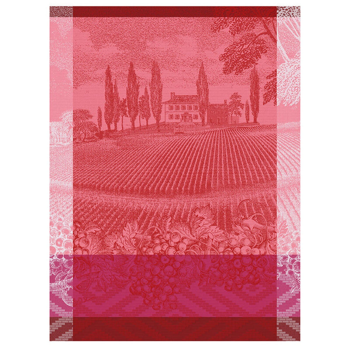 Vignoble Tea Towel - Raisin (Pink)