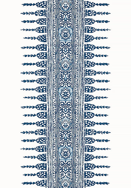 Anna French Javanese Stripe Fabric - Navy and White