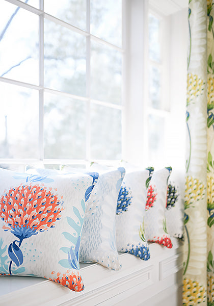 Thibaut Tiverton Fabric - Blue and Green