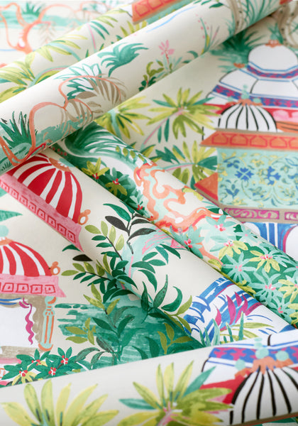 Thibaut Mystic Garden Navy Wallpaper