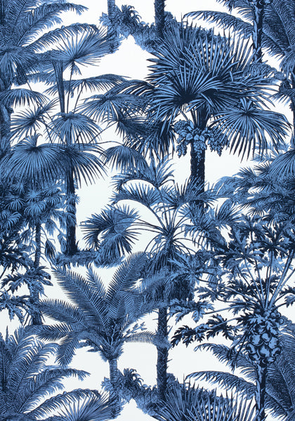 Thibaut Palm Botanical Fabric - Navy