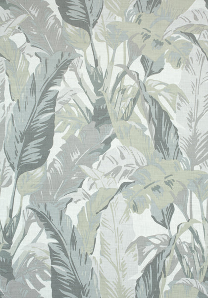 Thibaut Travelers Palm Fabric - Grey