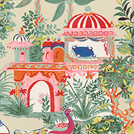 Thibaut Mystic Garden Cream Fabric