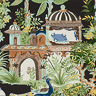 Thibaut Mystic Garden Black Wallpaper