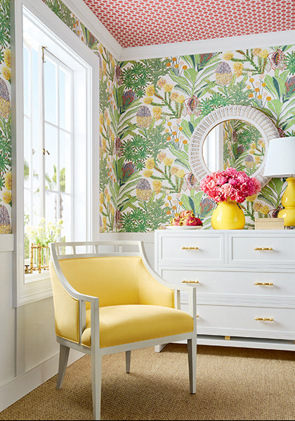 Thibaut Protea Wallpaper - Blue