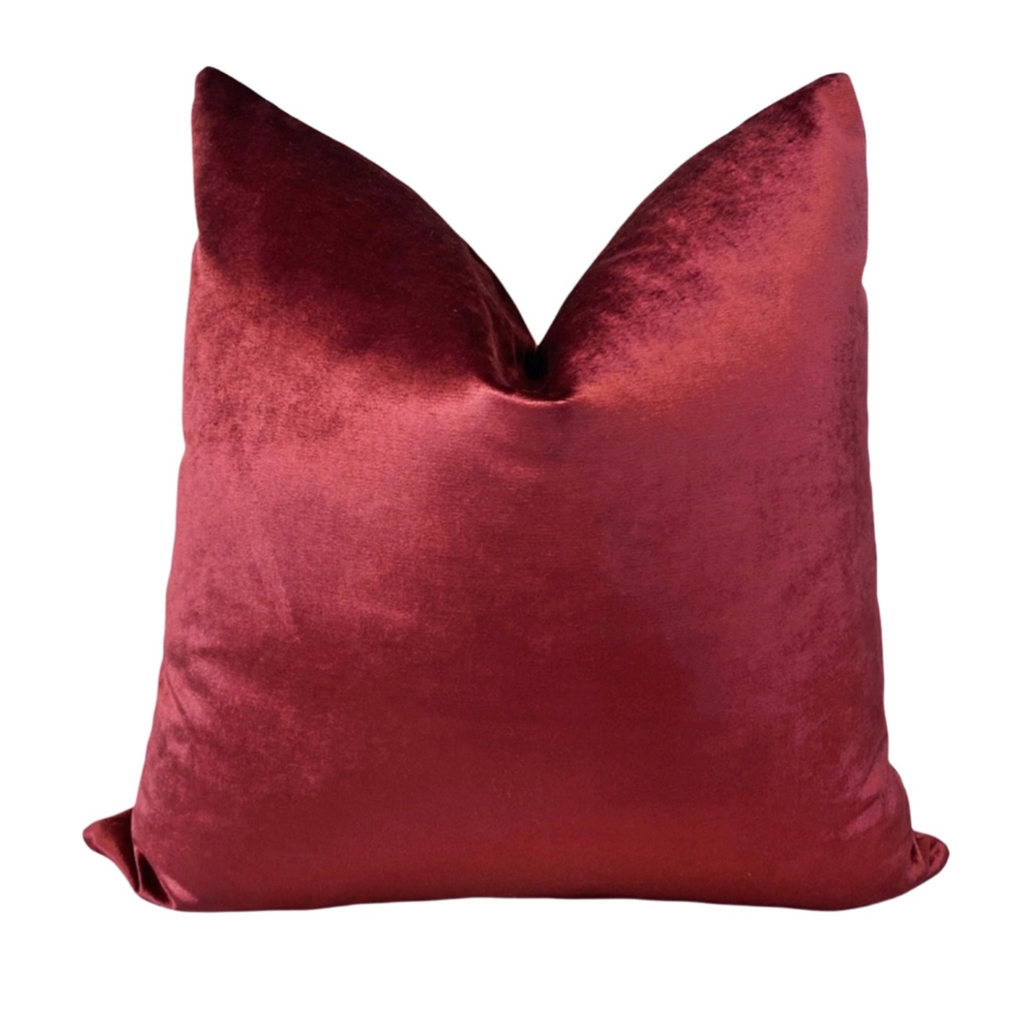Red Primrose Luster Velvet Pillow Cover