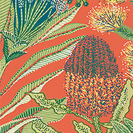 Thibaut Protea Wallpaper - Coral