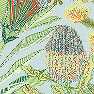 Thibaut Protea Wallpaper - Light Blue