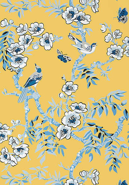 Thibaut Yukio Fabric - Yellow
