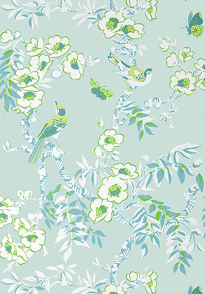 Thibaut Yukio Fabric - Spa Blue