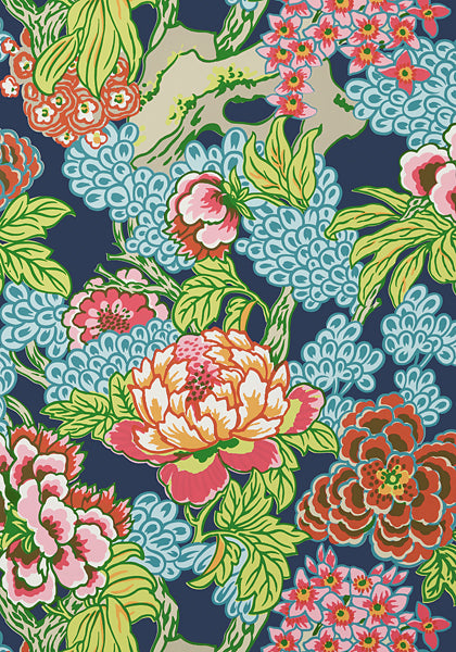 Thibaut Honshu Fabric - Navy