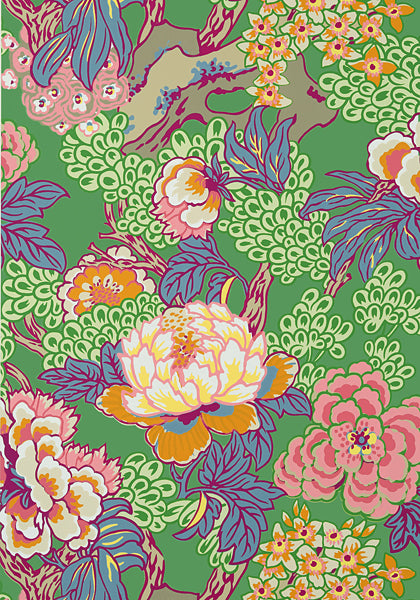 Thibaut Honshu Fabric - Green