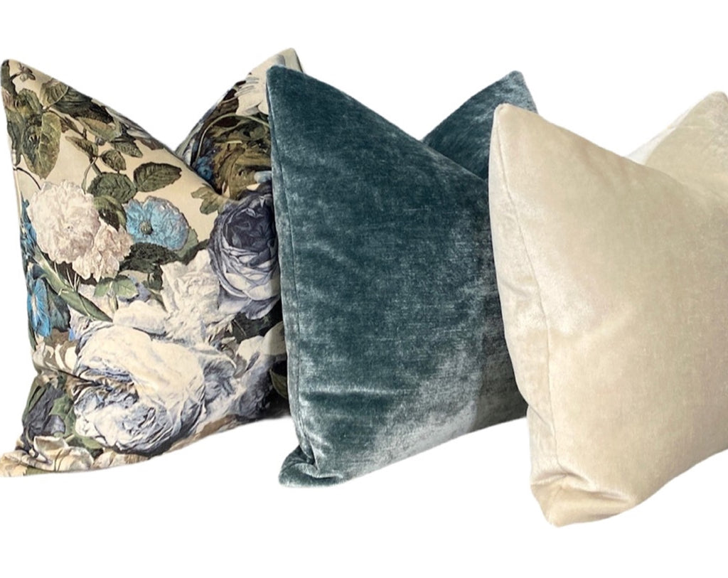 Velvet Garden, Velour Velvet & Mohair Pillows