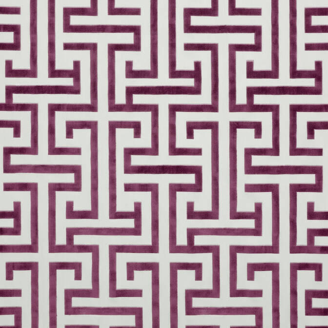 Thibaut Ming Trail Fabric - Eggplant