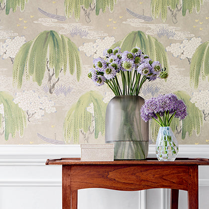 Anna French Willow Tree Wallpaper - Soft Blue