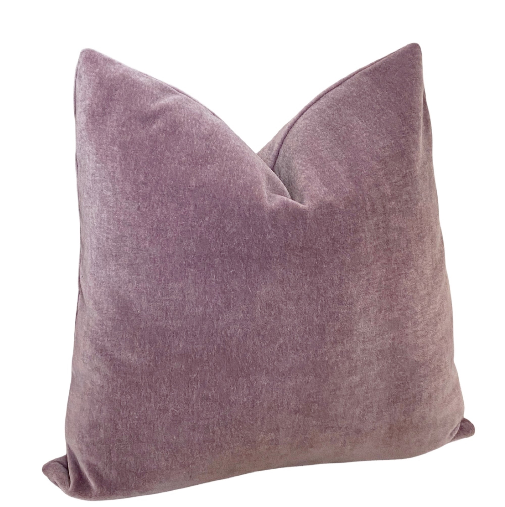 Amethyst Lumbar Mohair Pillow Covers