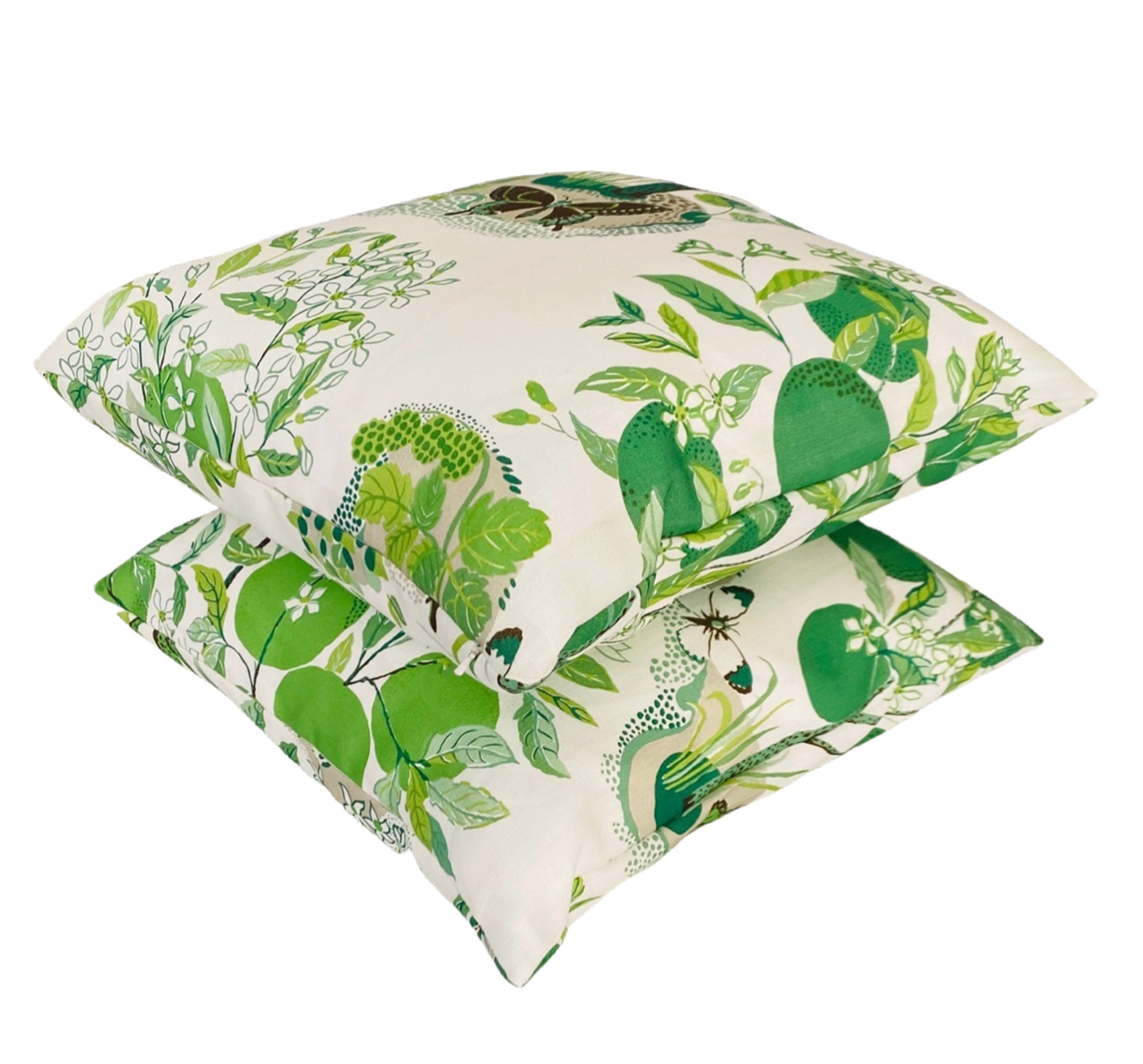 Custom Schumacher Citrus Garden Leaf Outdoor Pillow Cover
