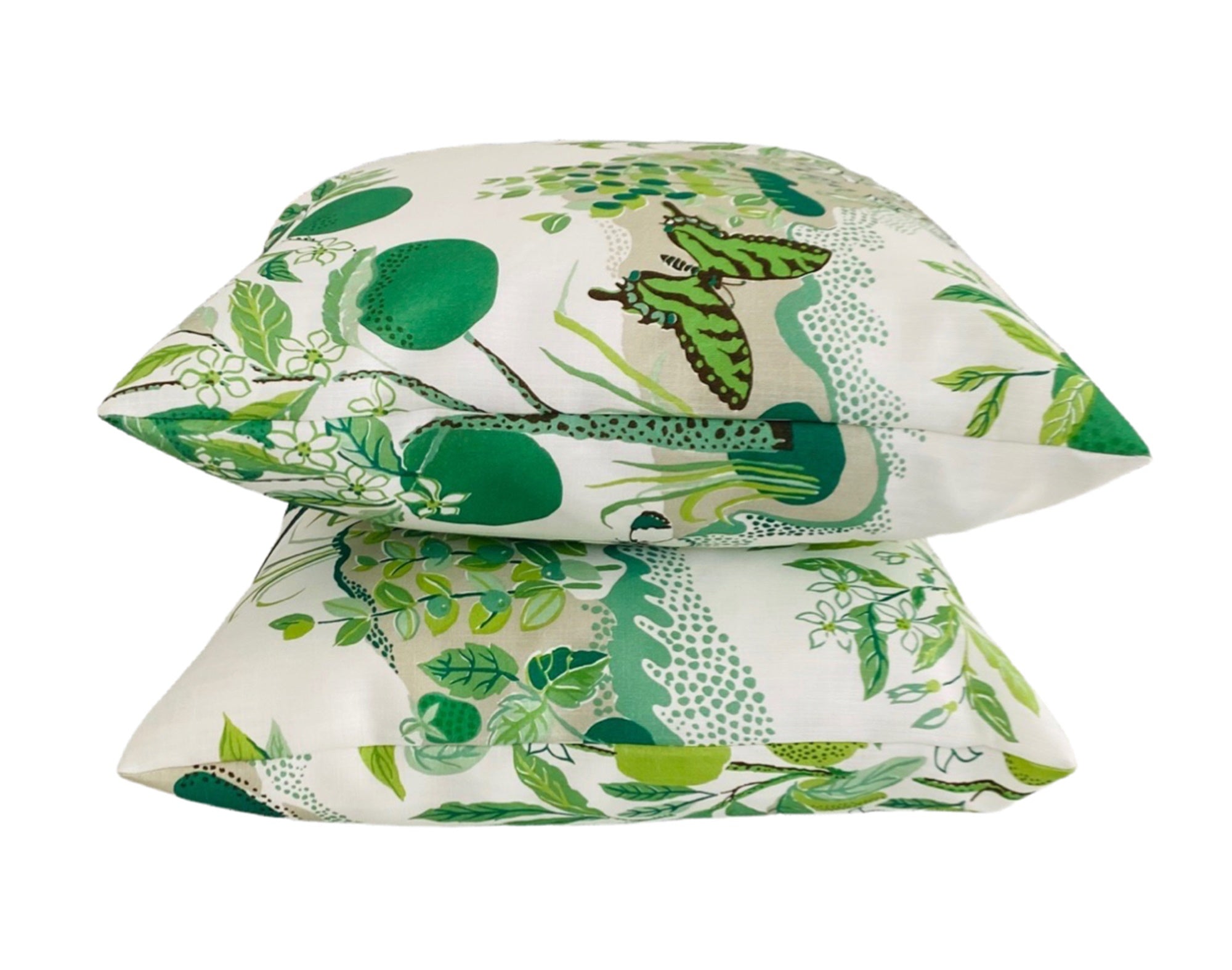 Custom Schumacher Citrus Garden Leaf Outdoor Pillow Cover