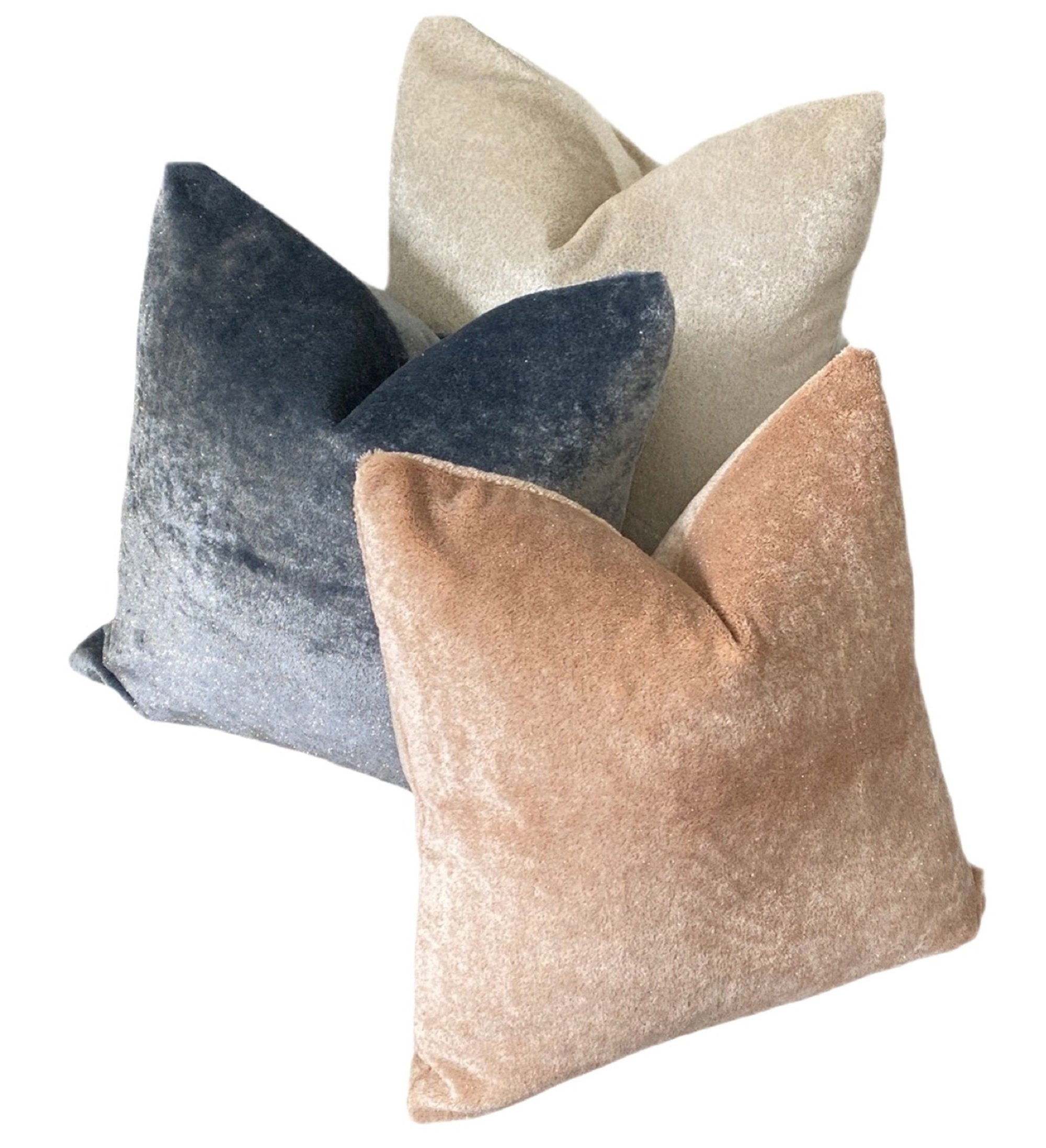 Peachy Sunrise Cloud Velvet Pillow Cover