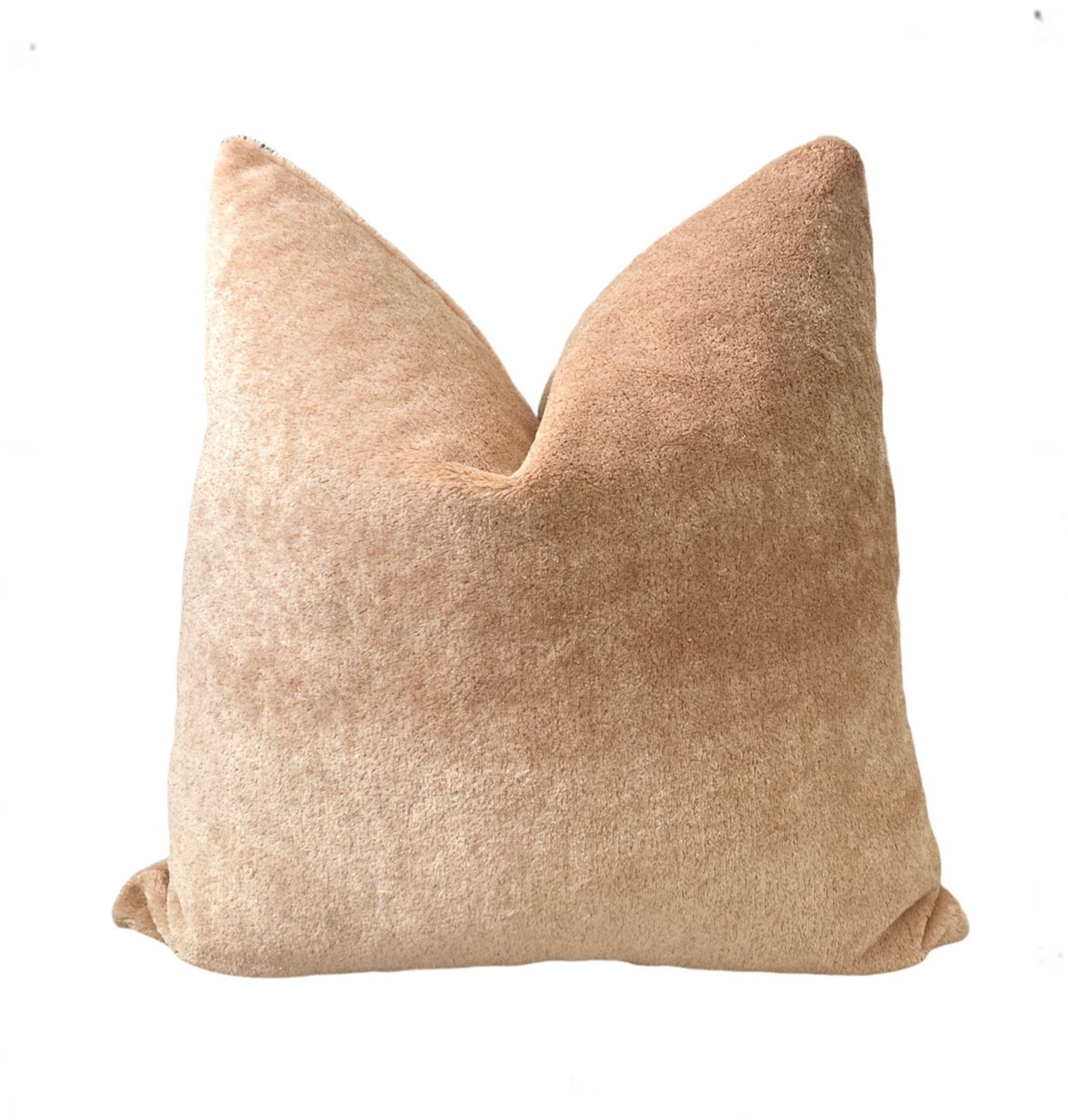 Peachy Sunrise Cloud Velvet Pillow Cover