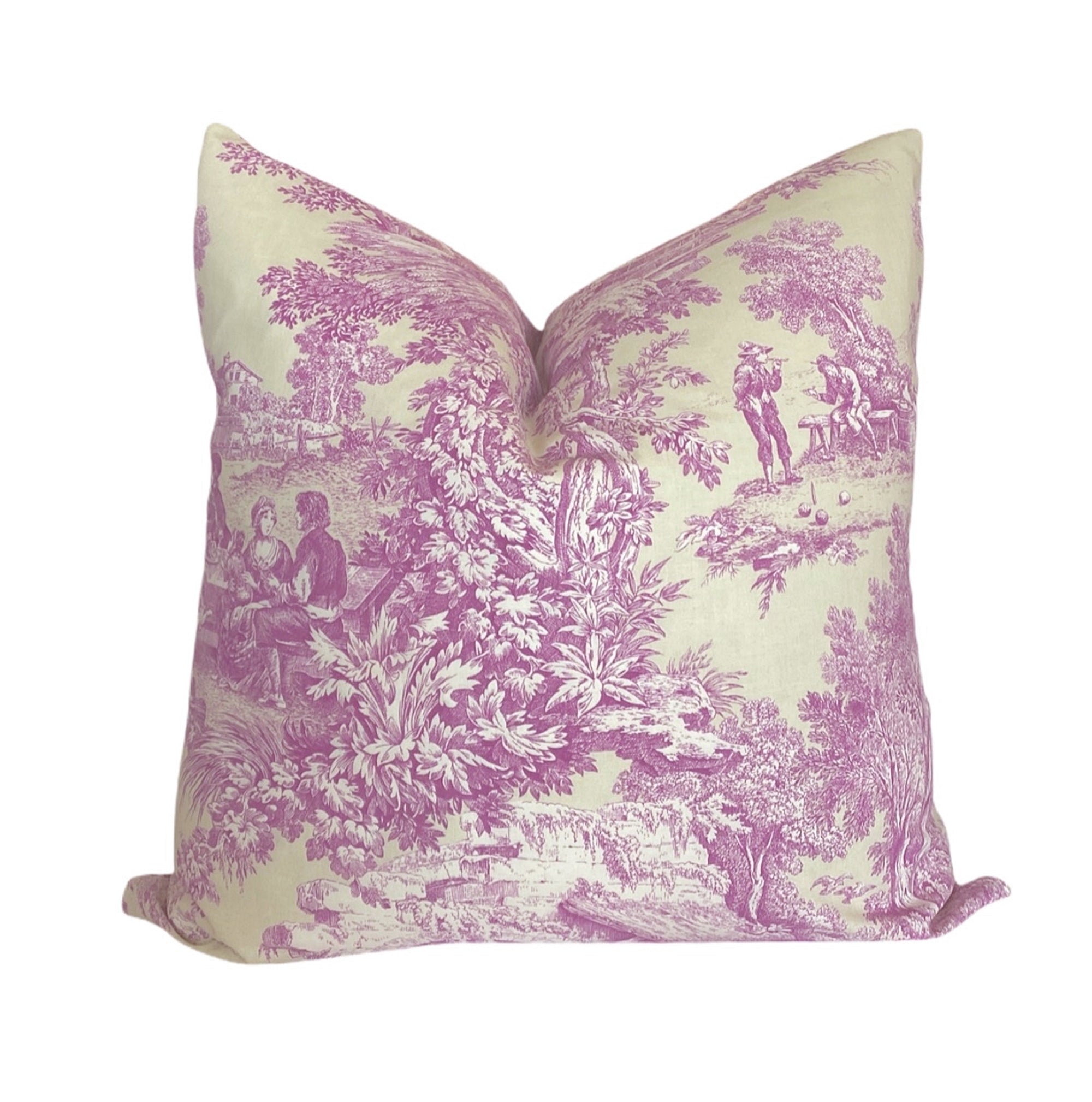 Orchid Toile Pillow Covers