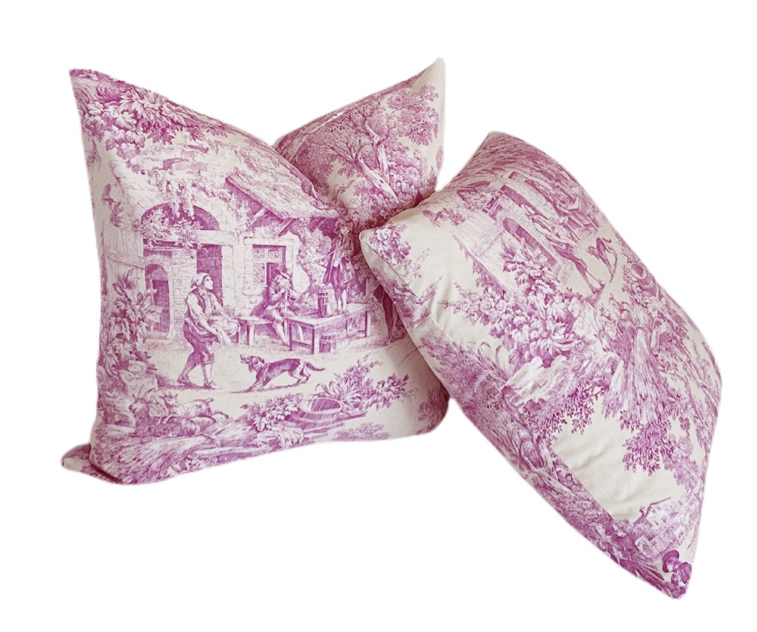 Orchid Toile Pillow Covers