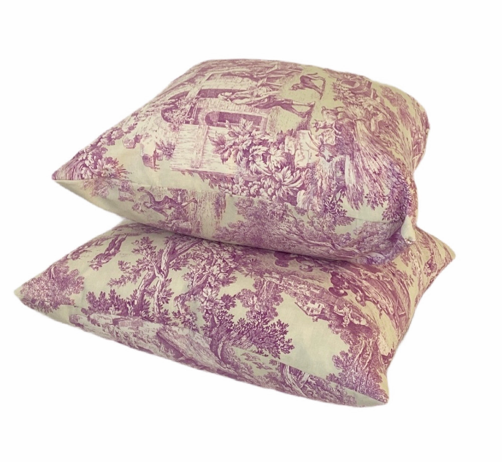 Orchid Toile Pillow Covers