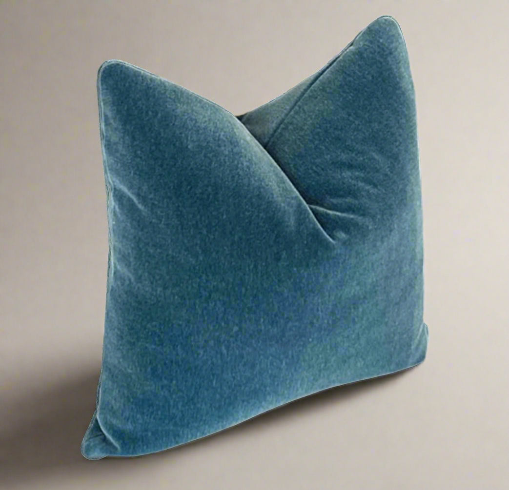 Blue Mohair Pillow