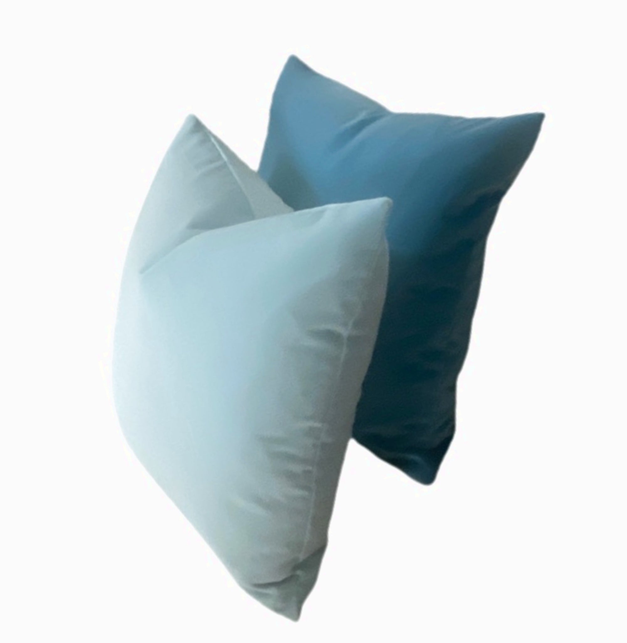 Caribbean Blue Cotton Velvet Pillow Cover