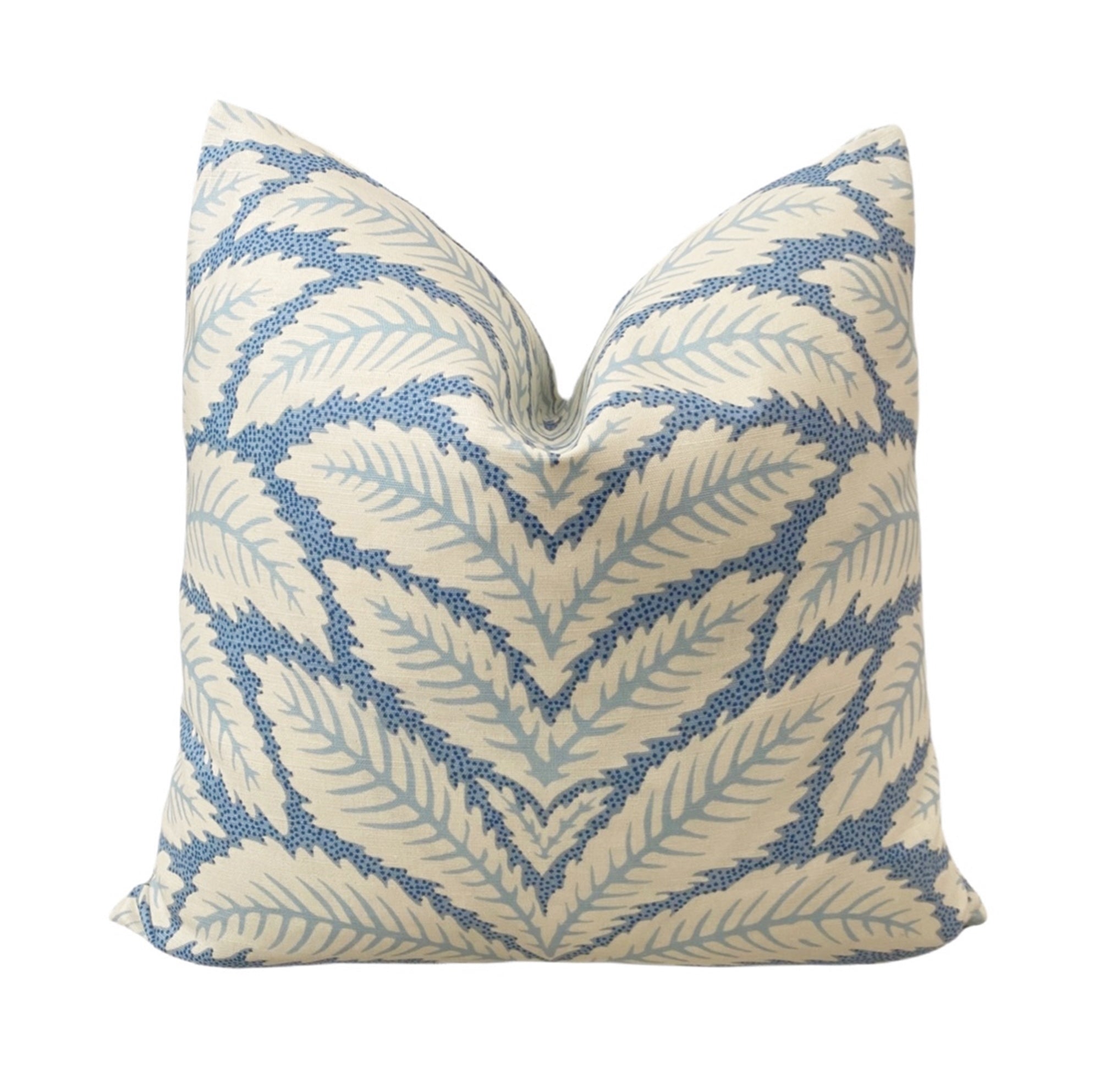 Botanical Pillow Cover - Blue And White