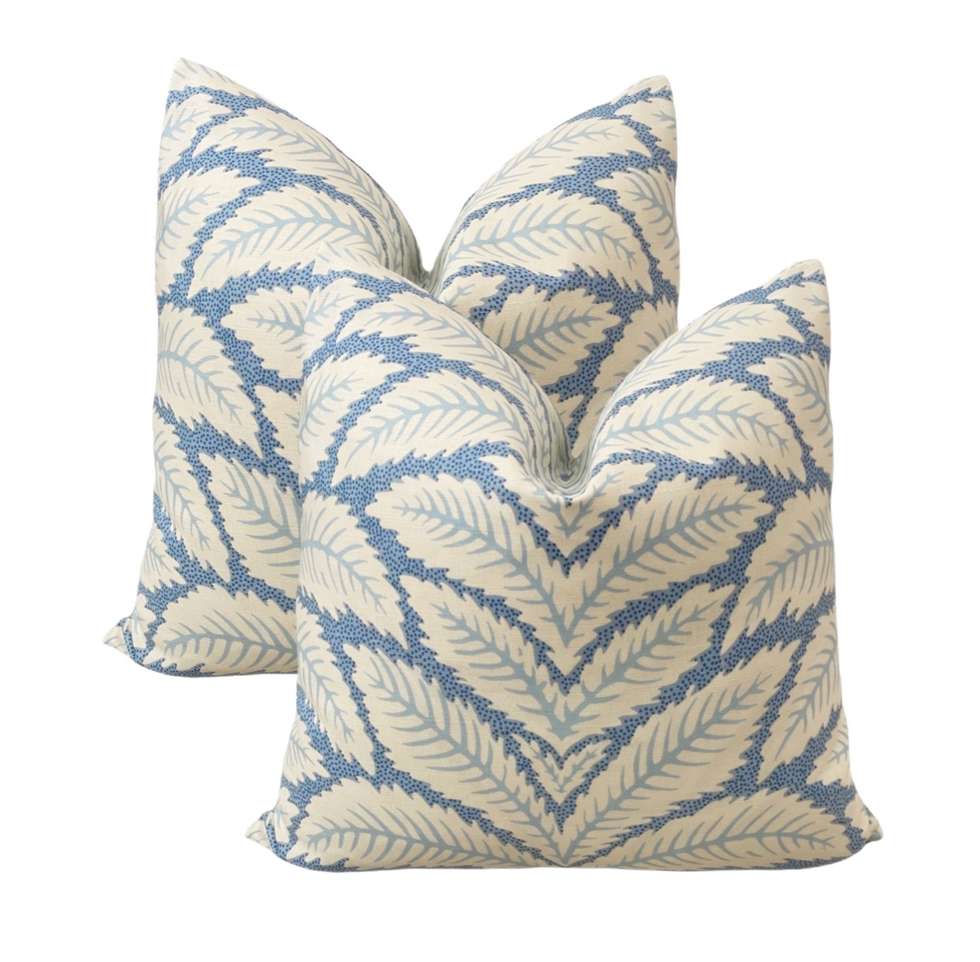 Botanical Pillow Cover - Blue And White