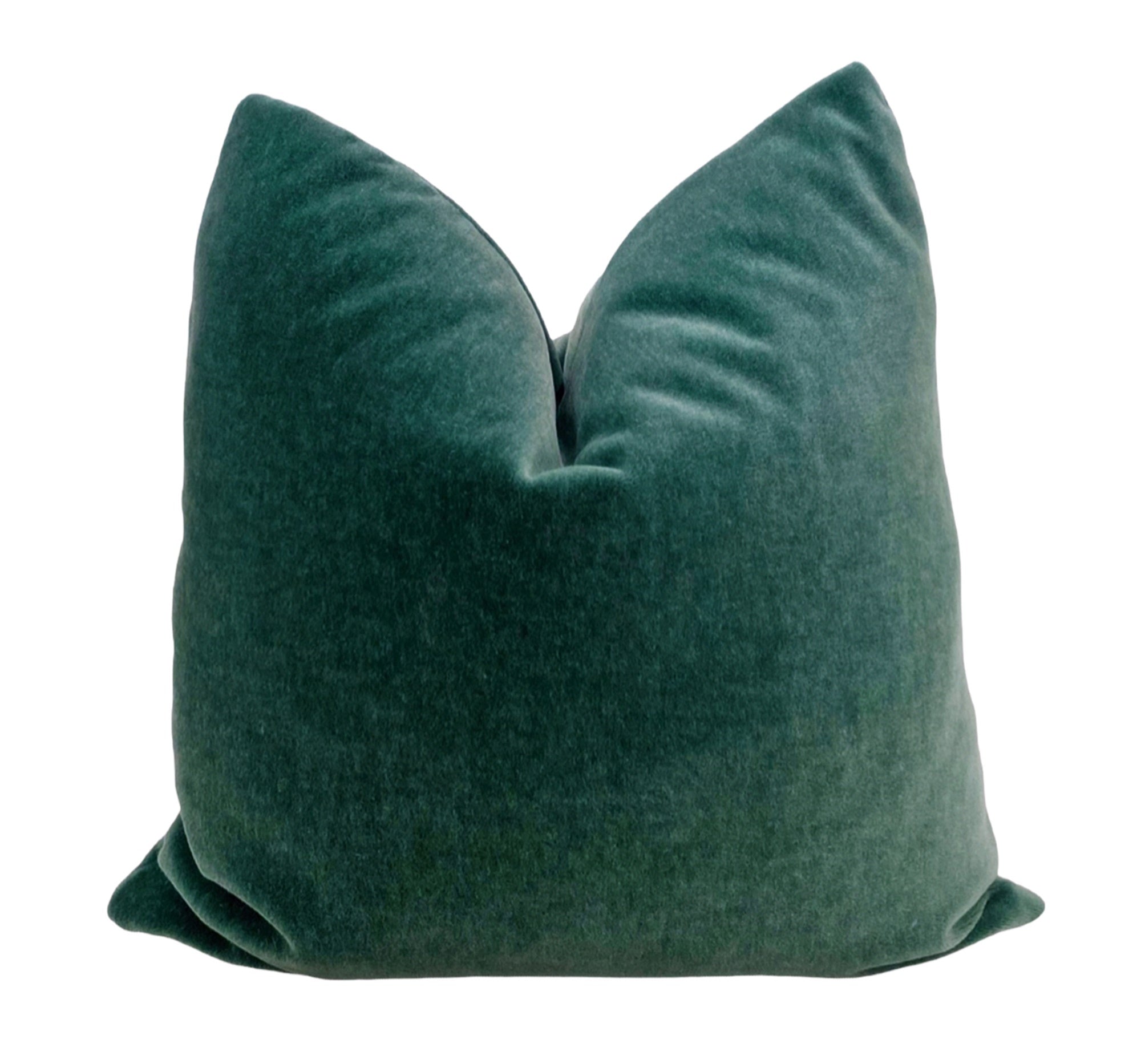 Teal Mohair Pillow Cover