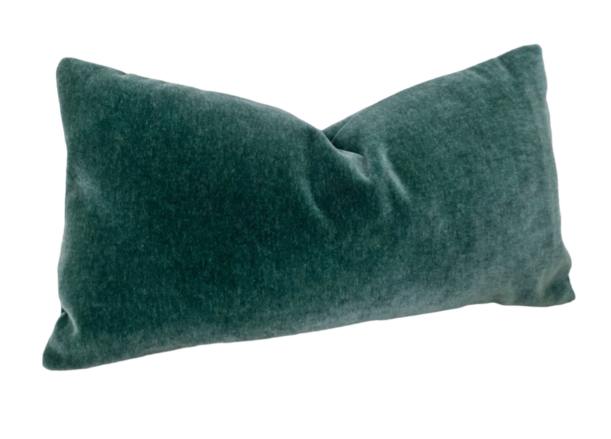 Teal Mohair Pillow Cover