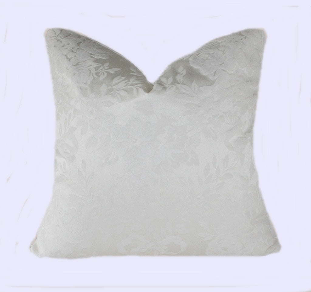 white brocade pillow 