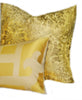Yellow velvet and Silk Pillows