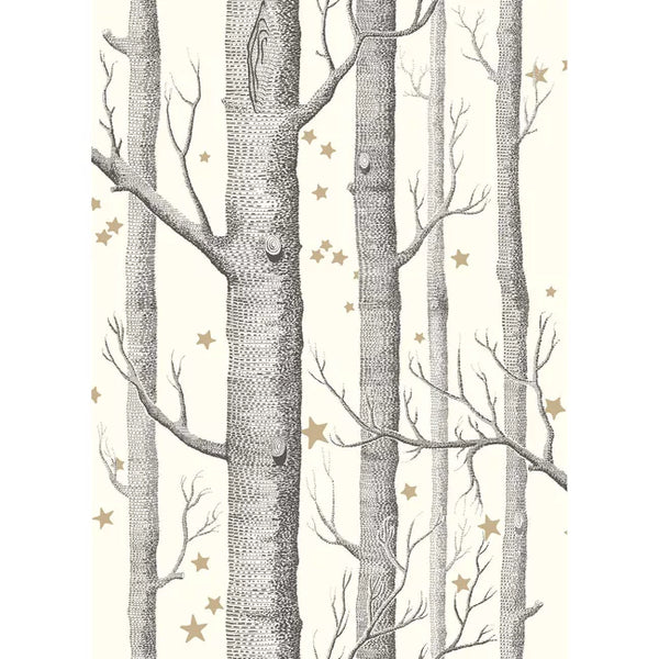 Cole & Son Woods and Stars Black and White Wallpaper